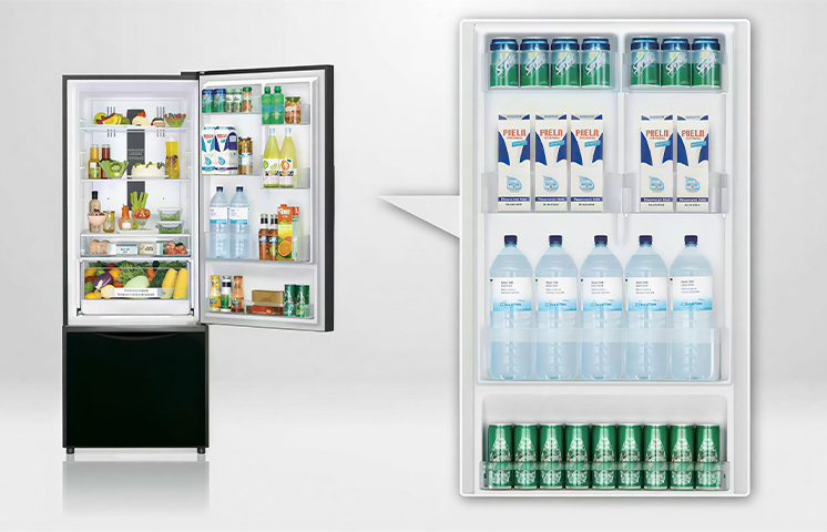 Hitachi Refrigerator Adjustable Pockets