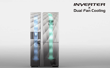Hitachi Refrigerator INVERTER x Dual Fan Cooling Side by Side